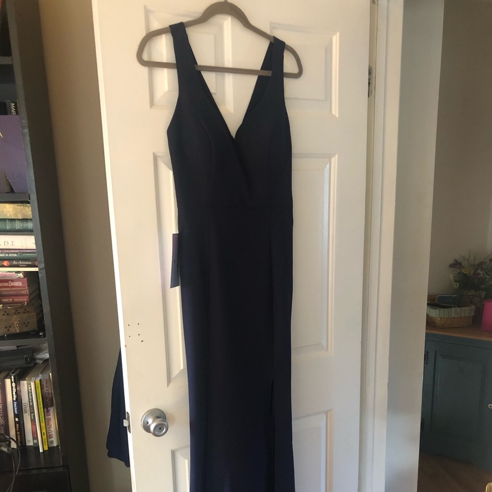 Long navy blue formal/prom dress